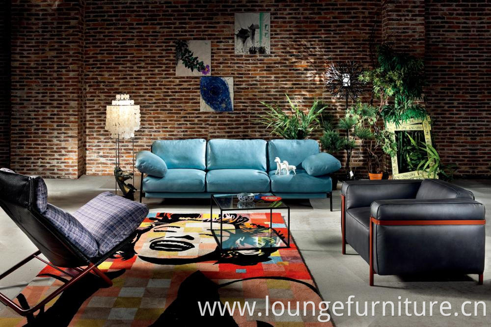 Hot selling leisure time office furniture modern office leather sofa